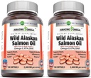 Amazing Omega Wild Aljašský lososový olej 2000mg Per Serving Softgels Supplement (180 