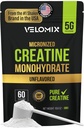 VELOMIX Mikronizovaný Kreatín Monohydrát Prášok - 100% Pure Creatin Powder Nepríchutný a ľahko sa mieša 