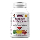 ANDREW LESSMAN Andrew's Five favorites 240 Kapsule - Poskytuje 200mg Každý z koenzýmu Q-10, Resveratrol, EGCG, Pomegranate a Alpha Lipoic Acid, Výkonný Anti-Oxidant podpora, žiadne prídavné látky