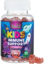 Deti Imunitná podpora Supplement Gummies - Denné deti Vitamíny C, Zinok a Echinacea - Gumička pre deti Imunita Podpora, Vek 4 a hore, Prírodné Berry Flavor, Non-GMO, Gluten-Free & Vegan - 90 Gummies