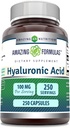 Amazing Formules Hyaluronic Acid 100mg 250 Kapsule Supplement 