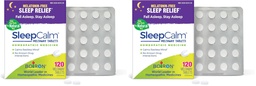 Boiron SleepCalm Tablety Sleep Aid pre hlboké, relaxačné,Najúčinnejší nočný spánok - Melatonin-free a non-forming -,120 Počet (Stock of 2)