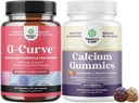 Bundle G-Curve Butt a zväčšenie prsníkov pilulky - Bylinné vylepšenec môže podporovať telo Sochárske krivky a vysoká absorpcia kalcium Gumies pre ženy s vitamínom D3 pre zdravie kostí a imunitnej podpory