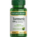 Prírodné bounty Turmérske kapsule, bylinné doplnky s rastlinnými antioxidantmi, 450 Mg, 60 Ct