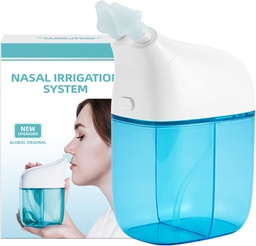 Nasálny zavlažovanie systém, Nasal Rinse Machine, Sinus Rinse Machine, Sinus Cleaner Machine s vodou Tank & Waste Collection Tank - Nosový čistiaci prostriedok pre Sinus,Sinus Adult,Allergy Relief - Blue