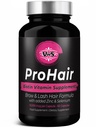 VWS Biotin 10 000 mcg Dietary Supplement w/Zinc & Selenium pre podporu hrubšie rast vlasov, silnejšie nechty a zdravá koža pre ženy a mužov, 60 Vegan Kapsule