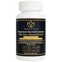 Magnesium Glycinate Complex 4-in-1 - Chelated Magnesium Bisglycinate (150 mg Elemental) with Zinc Picolinate, Vitamin D3 & B6-120 Vegan Capsules, Non-GMO - Men & Women