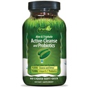 Irwin Naturals Aloe & Triphala Active Cleanse + Probiotiká - 60 Liquid Softgels - Natural Digestive Support - Gentle, Efektívny Detox + Eliminácia 2-Part Colon Care - Nurish + Balance