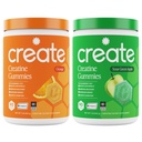 Creatin monohydrate Gummies - Citrus Rush Duo - Kyslé jablko a pomaranč - Kreatín Gummy pre ženy a mužov, NSF Certified, 3. strana testované, Anti-Melting Formula, 180 Počet (2-Pack)