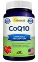 aSquared Nutrition CoQ10 (400mg Max Strength, 200 Capsules) - High Absorbtion Vegan Coenzým Q10 Powder - Ubichinón Supplement Pills, Extra Antioxidant CO Q-10 Enzyme Vitamin Tablets, Coq 10 400 mg