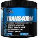 Elution Thermogenic Fat Burning Support Powder Nutrition Trans4orm Fast Acting Energy Powder na podporu rýchleho metabolizmu Strata hmotnosti a duševné zameranie s CLA Karnitín a Alpha GPC - Blue Raz