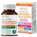 Memory Hrx - Brain Supplement Support Cognitive Function Improves Memory and Focus, Brain Vitamins and Cognitive Supplement, Gluten Free Dairy Free - 60 Vegetarian Capsules