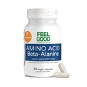 FeelGood Superfoods Beta-Alanine Kapsule - Aminokyseliny pred tréningom doplnok - 3200mg Beta-Alanine per Serving- svalová vytrvalosť a výkon podpora - vysoká absorpcia - 30 Servisov