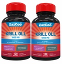 Antarktída Krill Oil 1000mg, Omega 3 Supplement,EPA, DHA, Fosfolipidy a astaxantín - 240 Softgels
