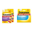 Dramamine Motion Disease Relief Žuvacie tablety 2 Balenie, Malinová smotana Chuť, 12 Počet a pôvodné tablety, 36 Počet