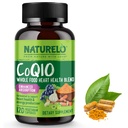 NATURELO celých potravín CoQ10 Supplement, 120 Veg Kapsule, Heart Health Blend, Výkonný Antioxidant, CoQ10 100mg podporuje výrobu energie