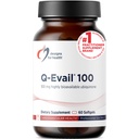 Dizajn pre zdravie Q-Evail 100-100mg CoQ10 Vysoko biologicky dostupné Ubichinón - Koenzým Q10 s MCT + zmiešané tokoferoly na podporu superior absorpcie - non-GMO (60 Softgels)