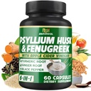 BMVINVOL Psyllium Husk Fiber Supplement t with Fenugreek, Apple Cider Vinegar, Turmerica, Ginger, Black Pepper- Tráviaca Zdravotná podpora - 60 Kapsule