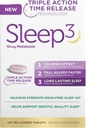 NB Sleep3 Triple Action Time Release Melatonin Sleep Aid, 10mg, Maximum Strength, Drug-Free, 120 Tri- Layered Tablets, with L-Theanine