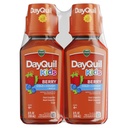 Vicks Kids DayQuil Berry Cold & Cough Medicine Co-Pack, Daytime Relief of Multiple Symptoms, Great-Tasting Berry Flavor, Bez alkoholu & Acetaminophen, Pre vek 6+, 2x8oz