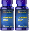 Puritánska pýcha L-arginín 500 mg, podpora zdravia srdca, 100 grófov (dávka 2)
