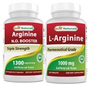 Najlepšie prírodné L-arginín NO posilňovač 1300 mg & L-arginín 1000 mg