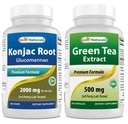 Konjak Glucomannan Root 2000 mg & Green Tea Extract 500 mg