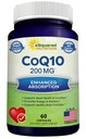 aSquared Nutrition CoQ10 200mg - 60 Kapsule - CO Q 10 Supplement - Koenzým Q10 Ubichinón Pills - Vegan CoQ-10 Extra Antioxidant Vitamín - Alternative to Softgels & Gummies