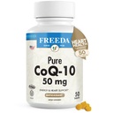 FREDA CoQ10 50mg - Kosher Vegan Co-Q 10 doplnok pre kardiovaskulárne zdravie srdca, podpora krvného tlaku, zdravie a zdravé starnutie - Pure Coenzým Q10 - Ubichinón CQ10 doplnok (50 počet)