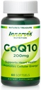 Vysoká absorpcia CoQ10 200mg Softgels for Heart Health & Energy Metabolisation - Silný antioxidant doplnok pre užívateľov statínu - 30Denná dodávka Innervis Nutrition