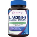 Lekár recepty L-arginín 1000 mg, Maximálna dávka, Výroba oxidu dusnatého, prietok krvi a cievne funkcie, Vytrvalosť a cvičenie Podpora pre mužov a ženy, 120 obalené tablety