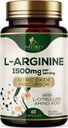 L-arginín Extra sila Supplement with L-citrulín - Svaly podporujúce prírodné oxidu dusnatého prekurzor Booster - Podpora zdravia srdca - Amino Acid Energy Blend pre mužov, USA Fľaše - 60 Kapsule