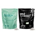 B-FIT B Vegan Protein + Just Creatin - Pea Protein Powder 600g - Plant Based Protein Shake - Creatin monohydrate Powder - Creapure - 90 Servings - 450 g