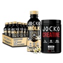 Jocko Mölk Grass Fed Protein Shakes - pripravený na pitie (Súprava 12) Vanilla + Jocko Creatin