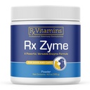Rx Vitamíny Rx Zyme prášok - Digestívne enzýmy pre psy a mačky - Anti hnačka pre psy, Cat Zápcha Relief, Anti-Bloating - Cat Tráviace Podpora a zdravie psa Gut - 120g