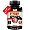 Kaya Naturals Supreme Fat Burner - Chudnutie pilulky Ženy a muži - chuť k jedlu Potláčací doplnok - Výkonný Thermogenic Diet pilulky - Prírodná energia Boost Oxy Burn 60 Počet