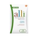 alli Tabletky na chudnutie, Orlistat 60 mg kapsuly, non prescription pomoc na chudnutie, 120 gróf refill balenie
