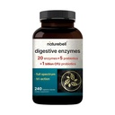 NatureBell Digestive Enzymes - 240 Kapsule - Gut & Digestive Health Suplement* - with 20 Enzymes, 5 Prebiotiká & 10-Strand Probiotic Blend