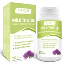 CANLIST Milk Thisttle Kapsule 1000 mg, Potent 9:1 extrakt, Pečeň Zdravie Podpora, Detox & Čistiť, Antioxidant & Gut Health, Non-GMO, Gluten-Free, 90 Kapsule