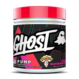 GHOST Pump Nitric Oxid Powder, Warheads Sour Watermelon - 40 Servíry - Cukor & Stim-free pre-Workout Doplnky- L-Citrulín, Arginín Nitrate & L-Glutatione - Soy & Gluten-Free, Vegan