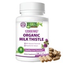 Milk Thitle Pečeň Čistiť Detox & Repair Support Organic Supplement, 12000 Mg 120 Day 30X Seed Extract with Silymarin, MD Super Ultra bylinné obličky Pľúca Obnoviť pomoc Zdravie Formula Pills, 120 Kapsule