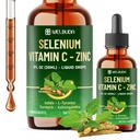 7in1 Selénové tekuté kvapky so selénom, vitamínom C, zinkom, jódom, L-tyrozínom, Ashwagandhom a kurmérom na imunitnú a energetickú podporu - 1 FL Oz - 60 dní
