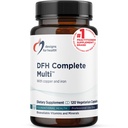 Dizajn pre zdravie Kompletné Multi s meďou + železo - Komplexné Multivitamín + Minerálne doplnky s folátom, 1000 IU vitamínu D, Imunitná podpora Vitamíny - Multivitamín (120 Kapsule)
