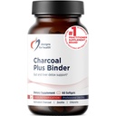 Designs for Health Charcoal Plus Binder - Zeolit Detox Process with Activated Charcoal, Organic Chlorella - Toxin Binder for Full Body, GI & Gut Detox Support (60 Softgels)