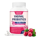 ZEBORA Vaginálne probiotiká pre ženy 100 miliárd CFU, probiotiká pre hydratačné zdravie a vaginálne pH Balance & Urinary Tract Health, s organickými brusnicami a prebiotikami, 90 Veggie Capsules
