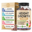 Výška Rast Zvýšenie Vitamín Gummies, Vápnik 100mg, Magnézium Glycinát 30mg, Zinok, Ashwagandha, Vitamín K2 D3 25mg Pestovať tal Maximizer Supplement, Multivitamín pre deti, Teens Boy & Girl, Dospelí