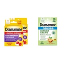 Dramamine Motion Disease Menej Drowsy Malinový krém Žuvacie tablety 12 Počet 2 Balenie a nauzea Relief Ginger Chews Lemon-Honey-Ginger 20 Počet