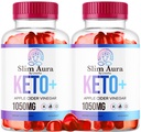 (2 balenia) Slim Aura Keto ACV Gummies - Oficiálne Slim Aura Keto Plus Apple Cider Ocogar 1050MG Advanced Formula Gummy, All Natural Premium Formula, Slimaura Gomitas Recenzie, 120 Gummy na 2 mesiace