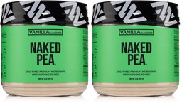 Naked Vanilla Pea Protein Izolát zo severoamerických fariem, Iba 3 zložky, Vanilla Vegan Protein, bez lepku, bez sóje, bez GMO - 1LB (Stock of 2)