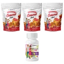 BariatricPal 90-Day Bariatric Vitamin Bundle (Multivitamin ONE 1 per Day! Capsule with 18mg Iron and Calcium Citrate Soft Chews 500mg with Probiotics - Caramel Apple)